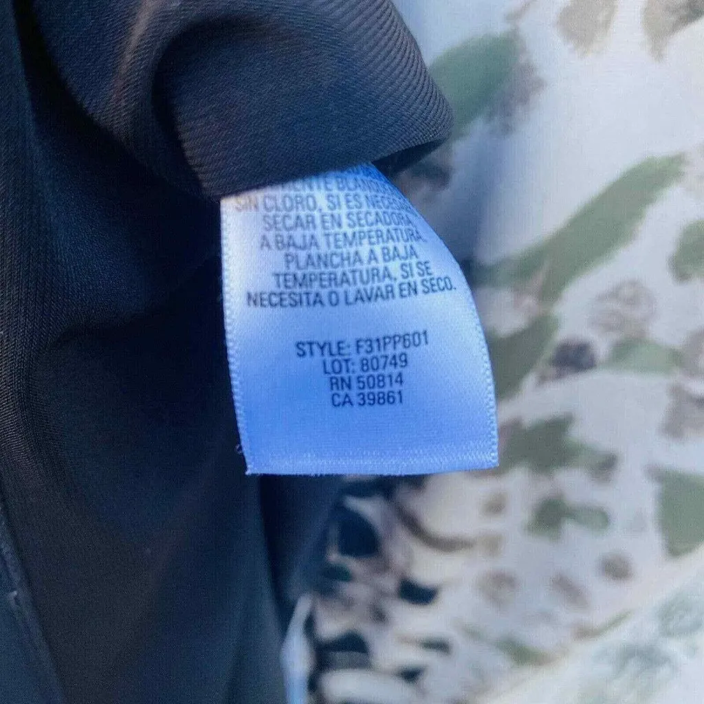 Morning Lady Sheath Dress Womens Medium Black Green‎ Lined Camo Print - Image 5