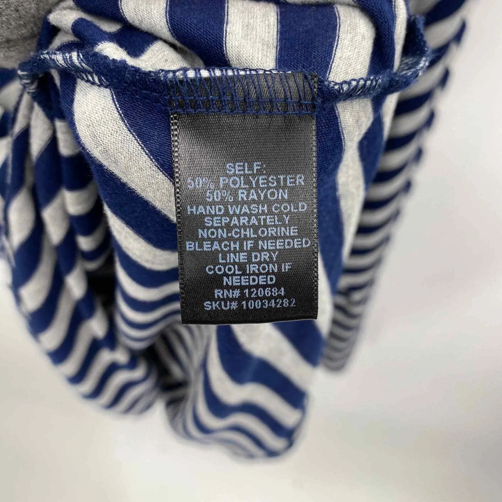 Torrid Dress Womens 2 18/20 2X Blue Gray Stripe Polyester Rayon Elastic Waist - Image 7