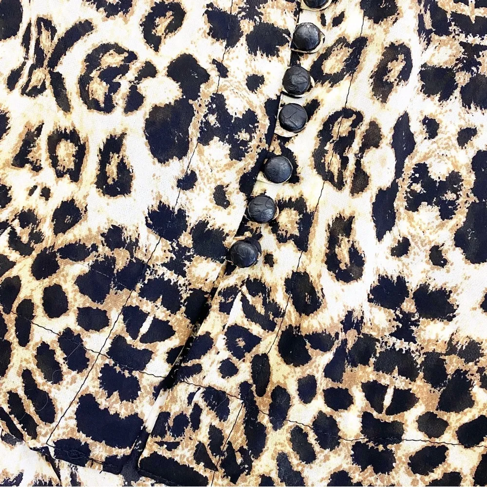 A.L.C. Daisy Silk Leopard Print Mini Dress Kim Kardashian - Image 11