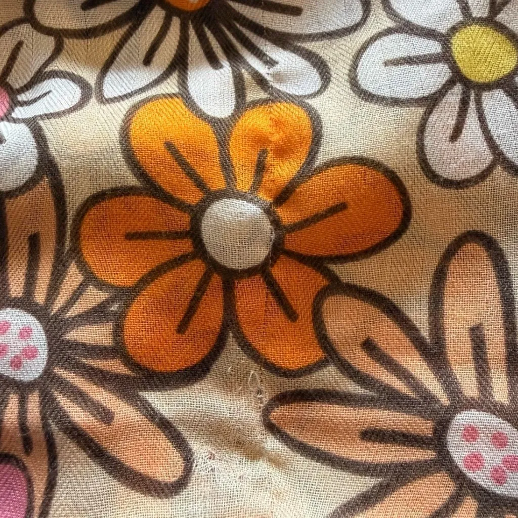 Women's Floral Print Multicolor Cotton Scarf Pink - Image 6