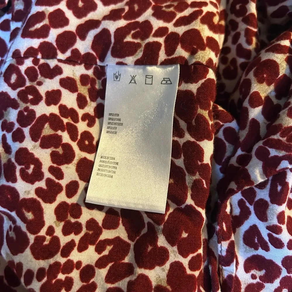 Urban Outfitters Eggie Red Leopard Print Victoria Mini Dress | Women’s Sz Medium - Image 11