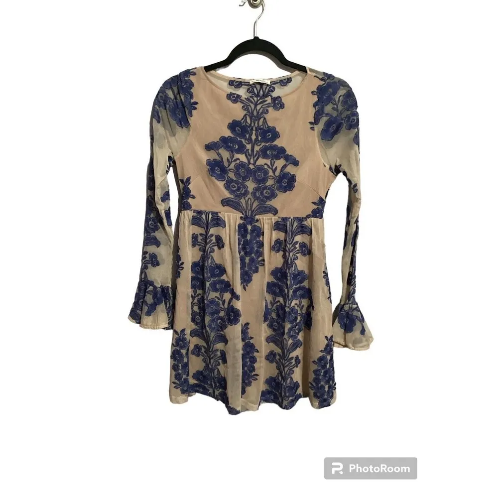 For Love And Lemons Temecula Mini Dress Navy And Tan - Image 3