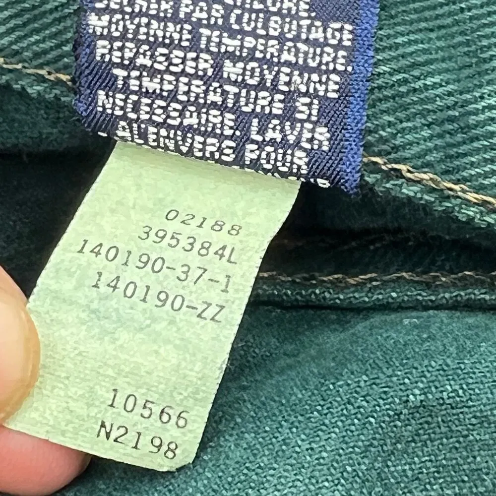 Vintage GAP Green Denim Mom Jeans Made in the USA Straight Leg Tall - Image 4