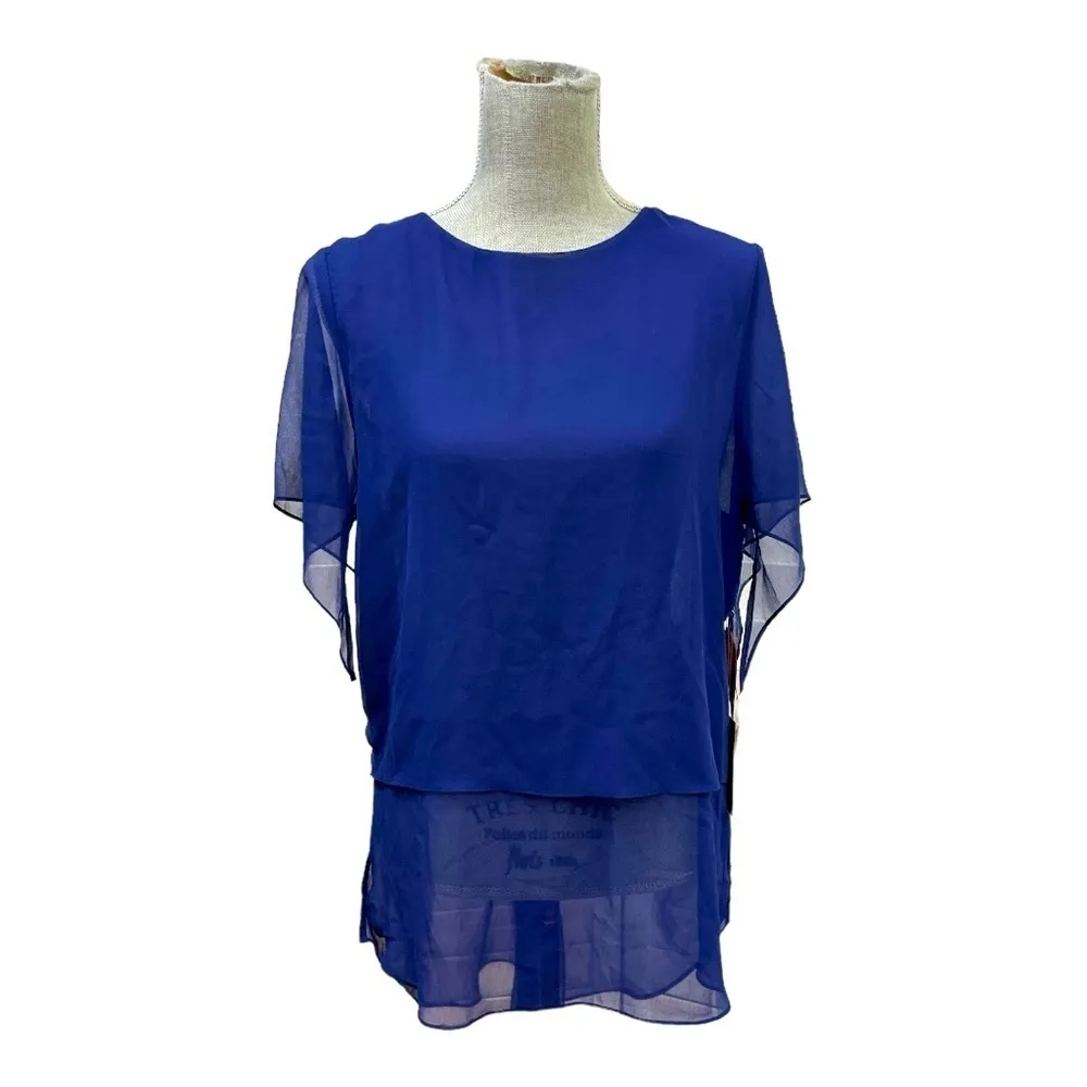 Dex 1965 Blue layer, ruffle blouse size L Size L - Image 8