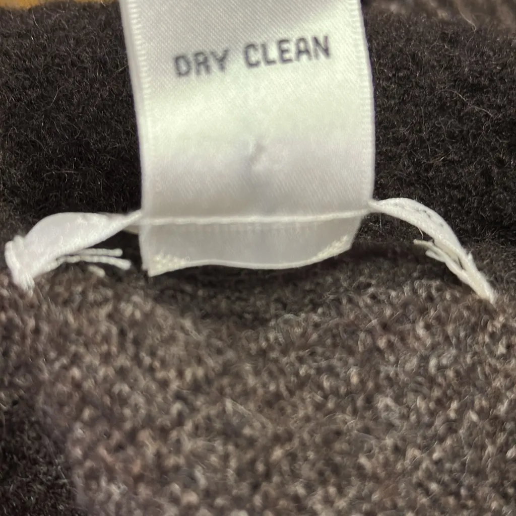 Susan Bristol Wool 3 Quarter Sleeve Cardigan Jacket Brown Herringbone Medium - Image 10