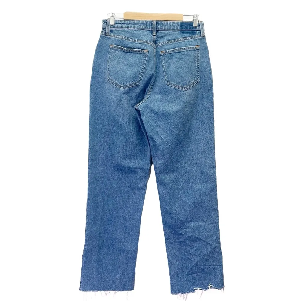 Abercrombie & Fitch Vintage Straight High Rise Jeans Size 29 Curve Love Raw Hem - Image 2