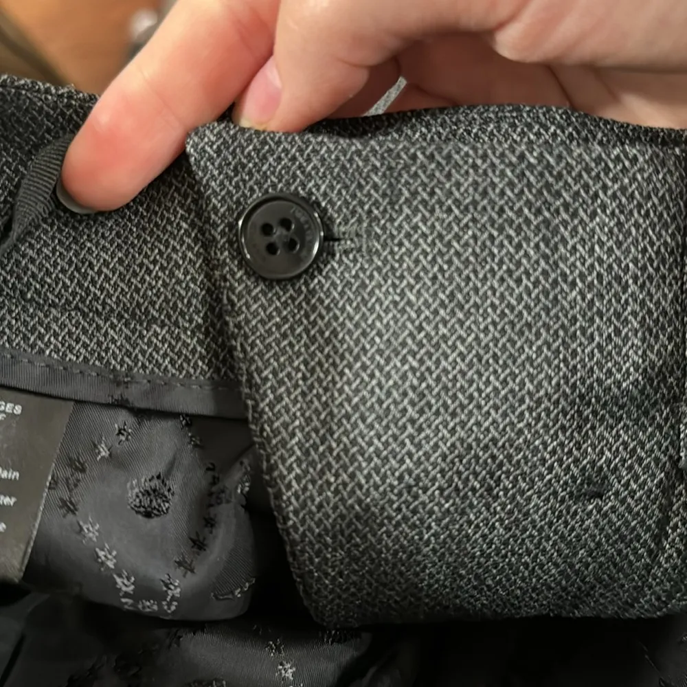 Zadig & Voltaire Posh Frances textured wool blend cropped pants fringe hem sz 36 - Image 10