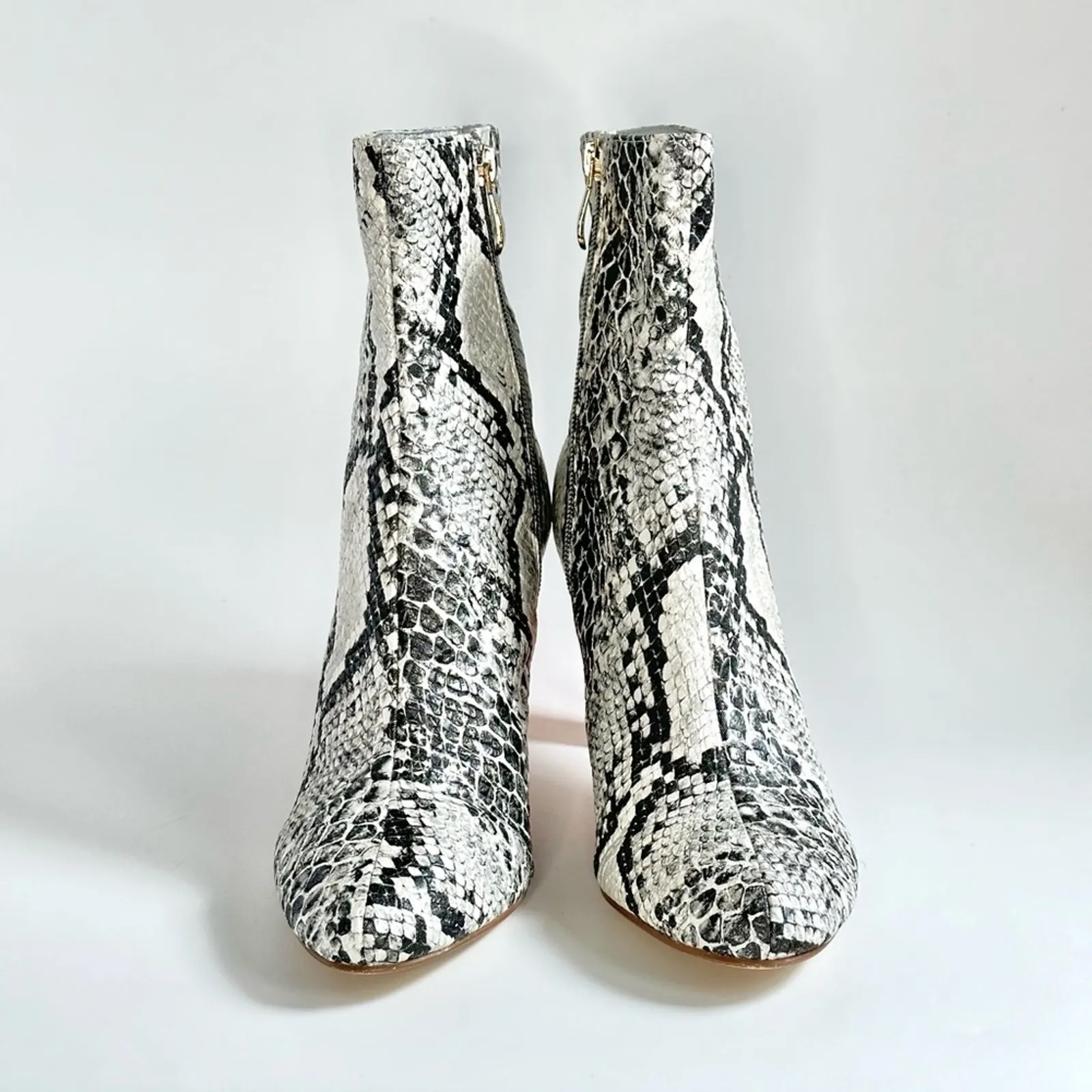 Cape Robbin Women Leatherette Snakeskin Oval Heel Bootie - Image 4