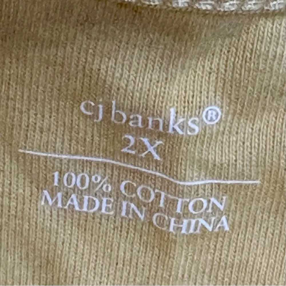 CJ Banks Yellow Tank Top Lightweight Sleeveless Closet Staple Summer Nautical Size 2X - Image 8