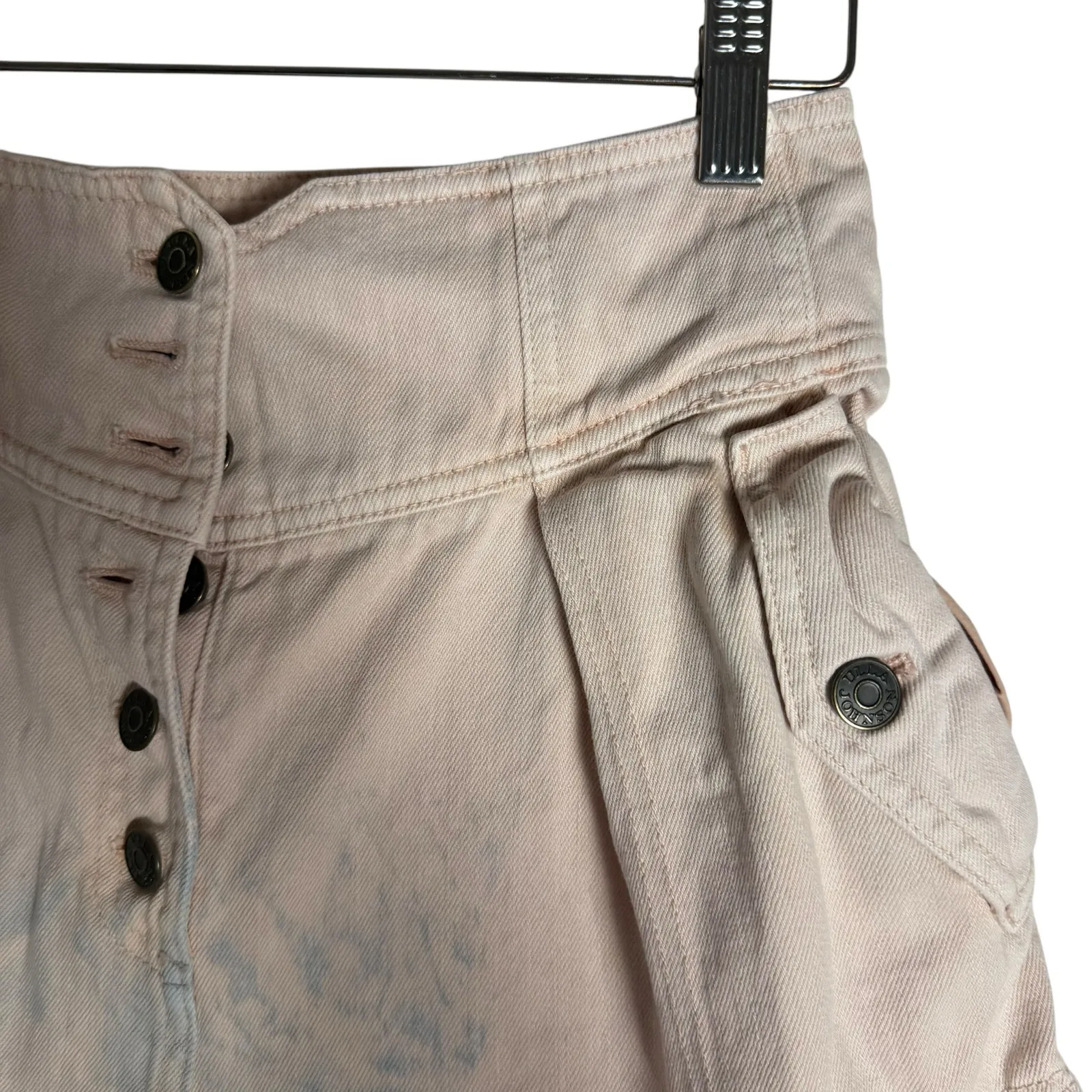 Ulla Johnson Alvin High Waist Pink Pleated Button Fly Shorts Size 2 - Image 7