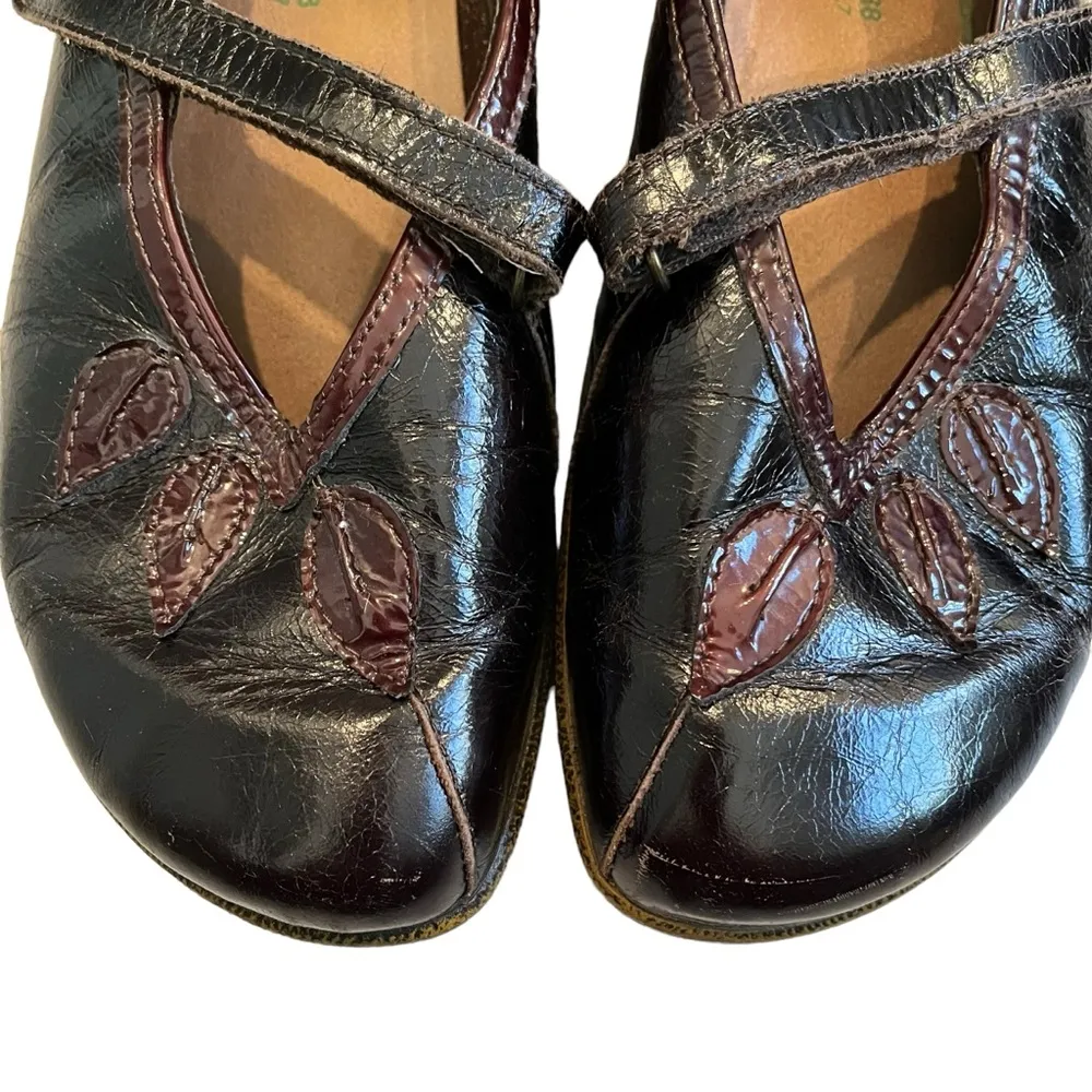 Naot Nau Mai Burgundy Patent Leather Mary Jane Flats, EU 38 Size undefined - Image 8