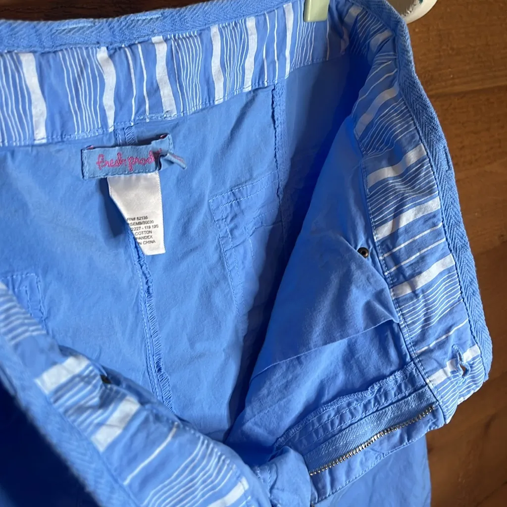 Fresh Produce Safari Peri Blue Capri Pant Pocket Beach Relaxed M 32” - Image 8