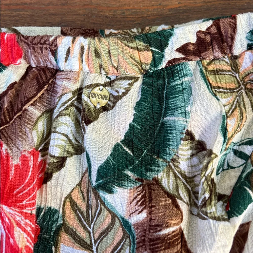 Rip Curl Tropic Coast Strapless Floral Maxi Dress ~ Size XL 💚🍄 - Image 11