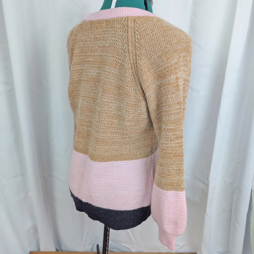 Ladies' Barbour Italian Made Colorblock Wool Blend Sweater 14 - Image 4