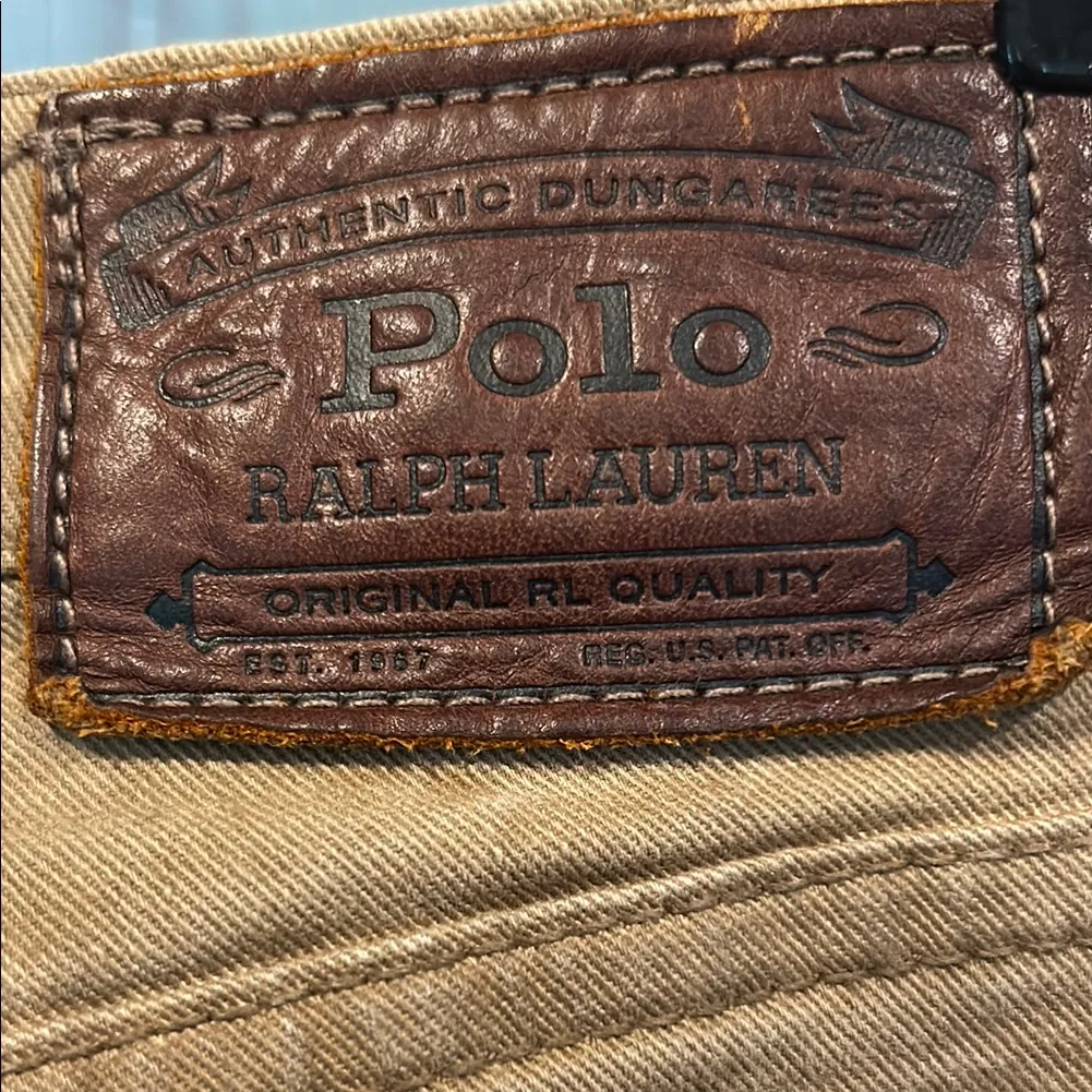 Polo by Ralph Lauren Skinny Tan Jeans Sleek Fit Size 25 - Image 6