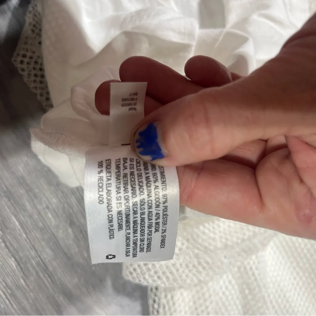 Hunter White Mesh Tank Top Dress; Small Women’s - Image 10