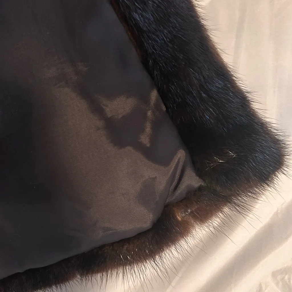 Blackglama Women’s Mink Fur Coat Size 14 – Dark Ranch Real Mink, Vintage Luxury Brown - Image 16