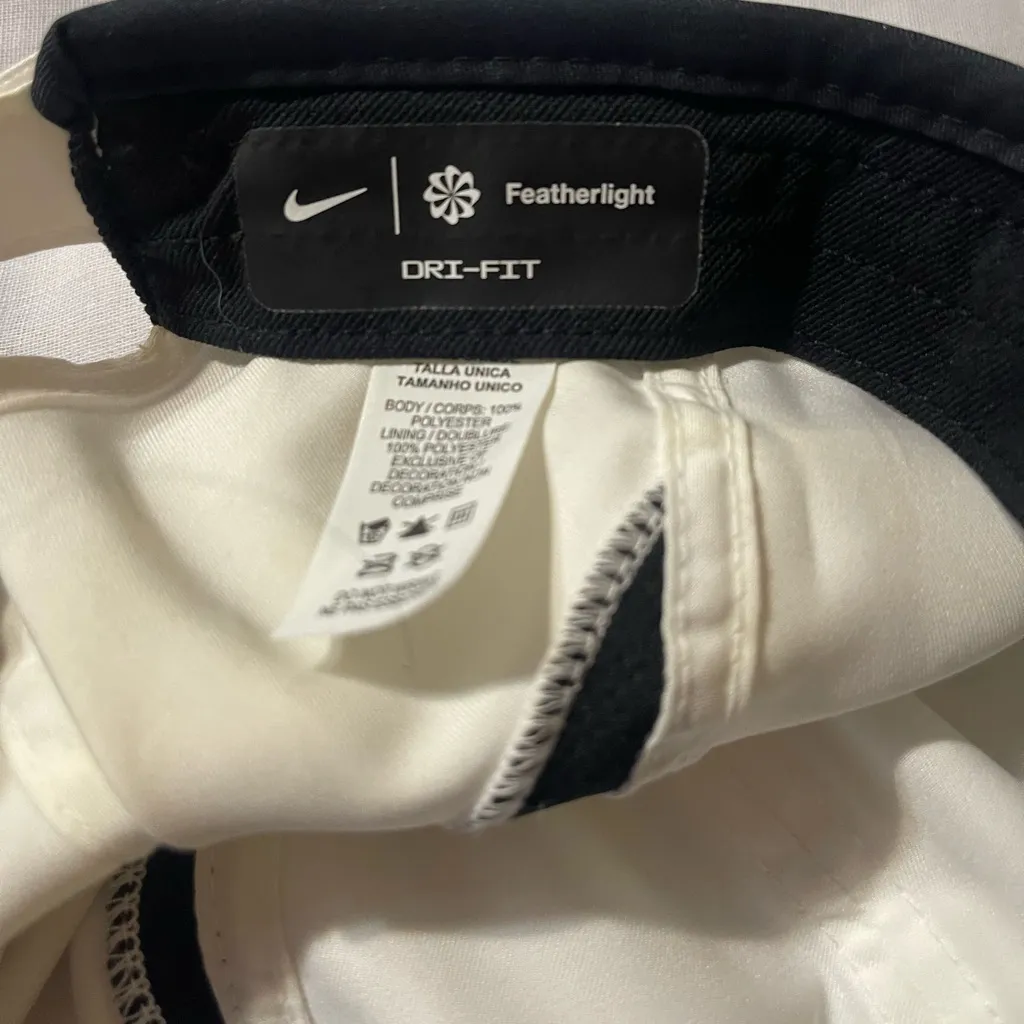 Nike Dri-FIT Featherlight Cap in Black and White - Image 3