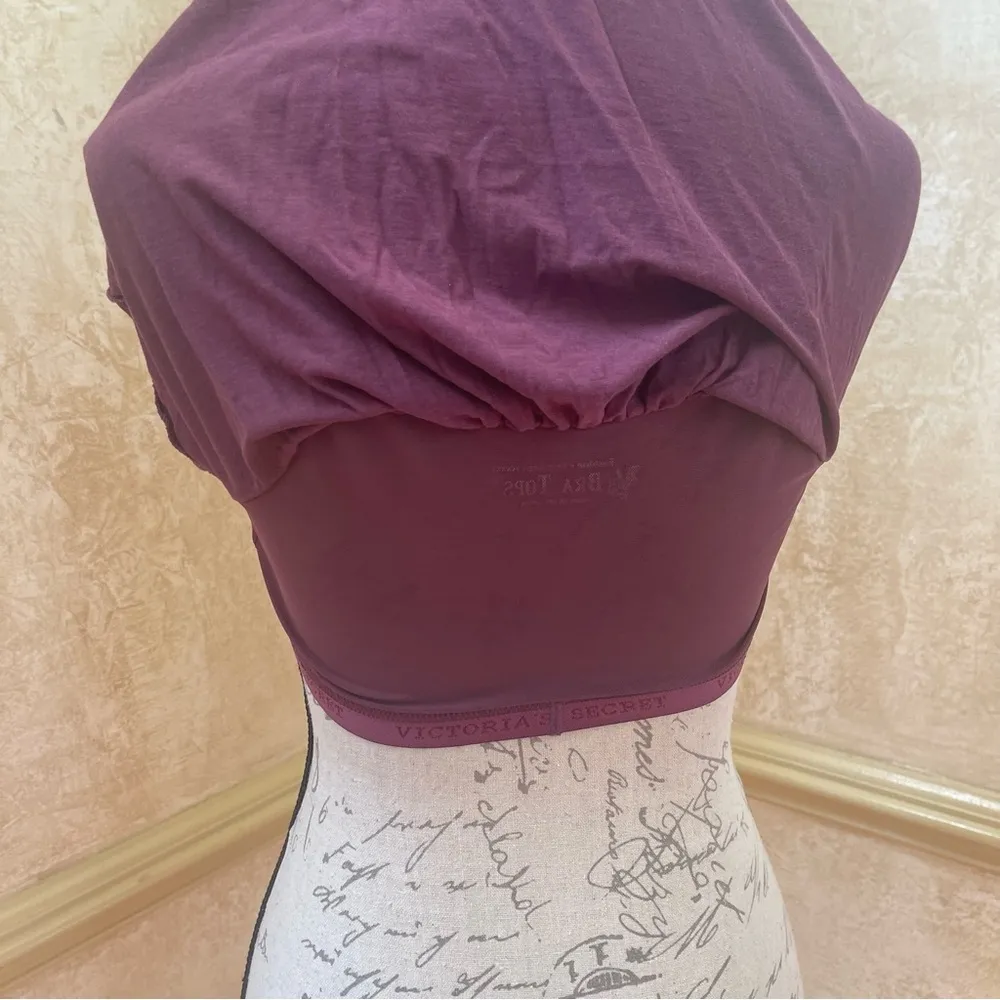 Victoria’s Secret built in Bra Top Y2K adjustable straps purple Sz M - Image 5