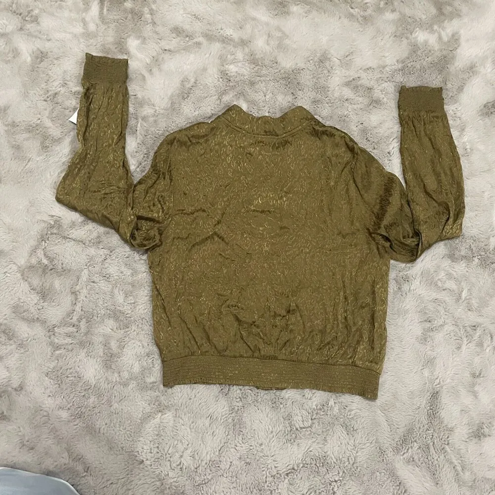 Maeve by Anthropologie Women's M Silky Bomber Jacket Modern Chic Trendy Layering - Image 14