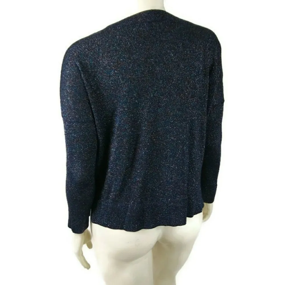 Zara Knit Sparkly and Shimmery Black Long Sleeve - Image 4