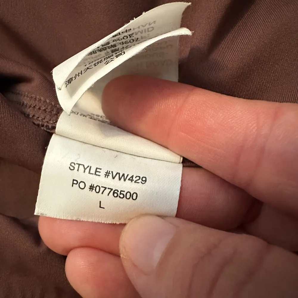 Vuori Stride Leggings Chestnut Back Pocket Size L - Image 7