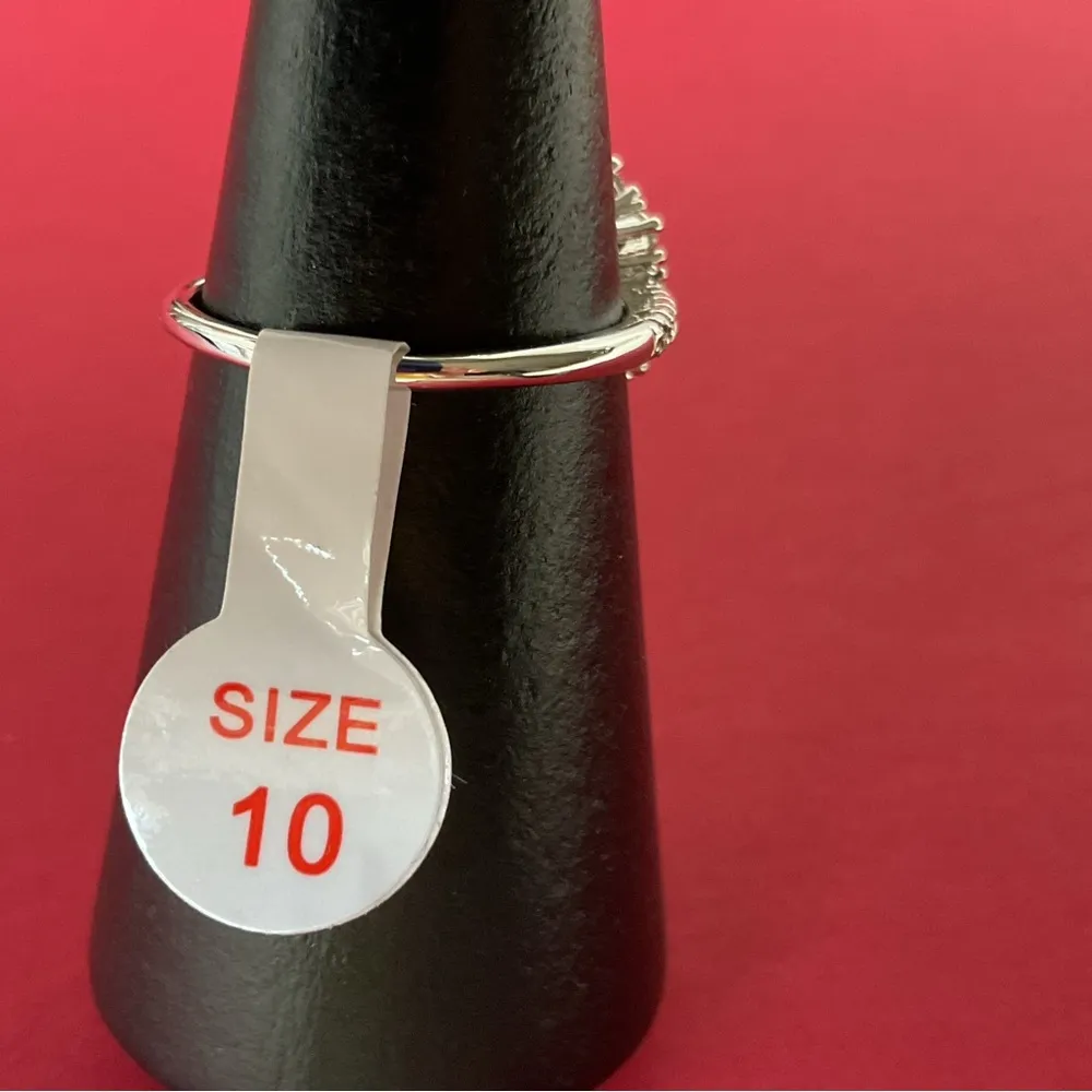 ⭐️ RBP3670 “Lovely Oasis” LC Lime Ombre Crystal -Rhodium Sz10 Ring NWT - Image 3