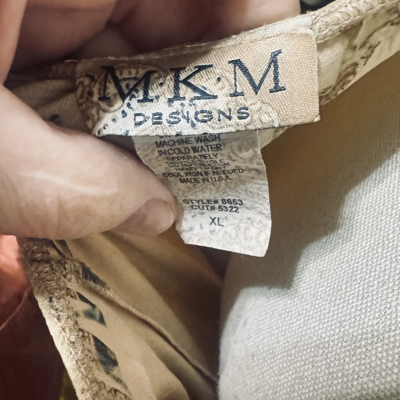 Vintage MKM Womens XL Blouse Y2K Babydoll Fairy Grunge Top Indie Sleaze Beige - Image 5