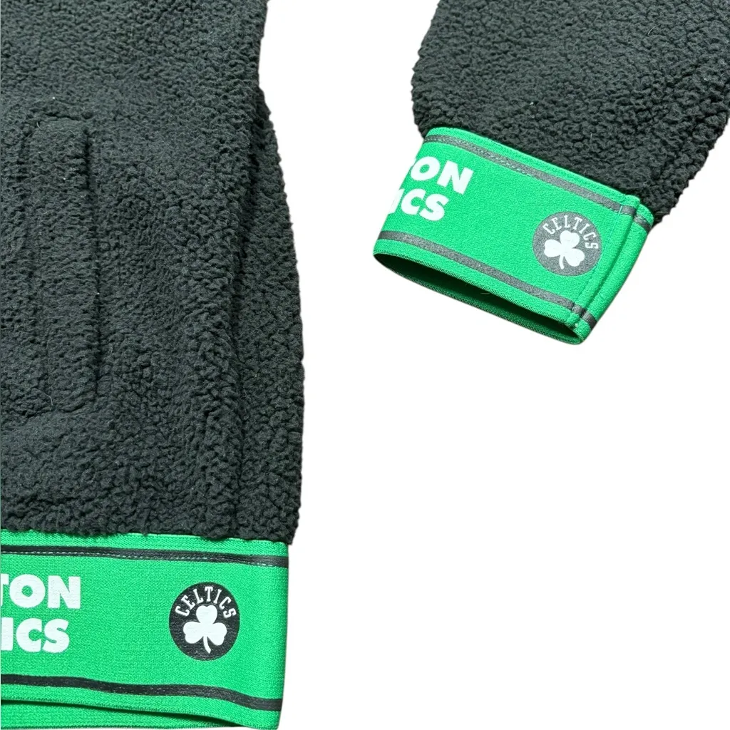 Authentic Ultra GAME Boston Celtics Embroidered Lettering Hoodie Womens Medium Black - Image 6