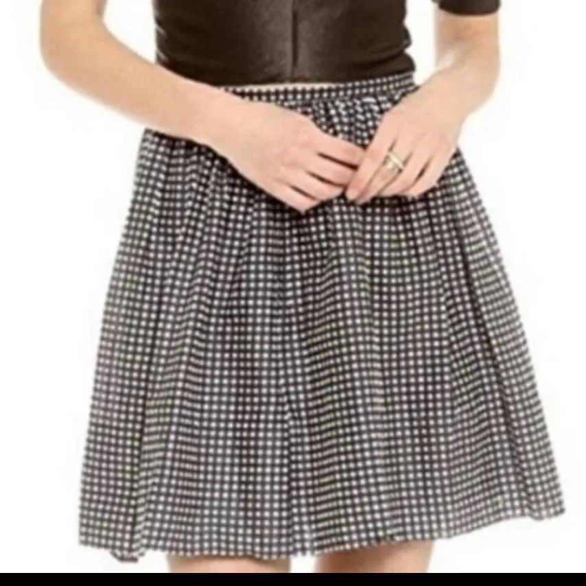 Madewell Gingham Pleated Mini Skirt - Image 1
