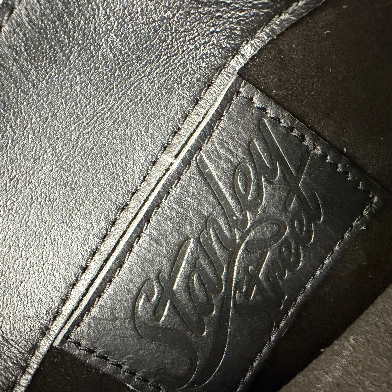 Stanley Street Leather Saddle Bag Purse Crossbody Black Brass Buckles Womens - Image 7