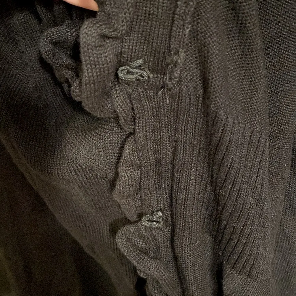 NWT 🖤 I.N.C. Macy’s Long Cardigan/Duster Ruffled Trim Cotton Blend Deep Black 2X - Image 9