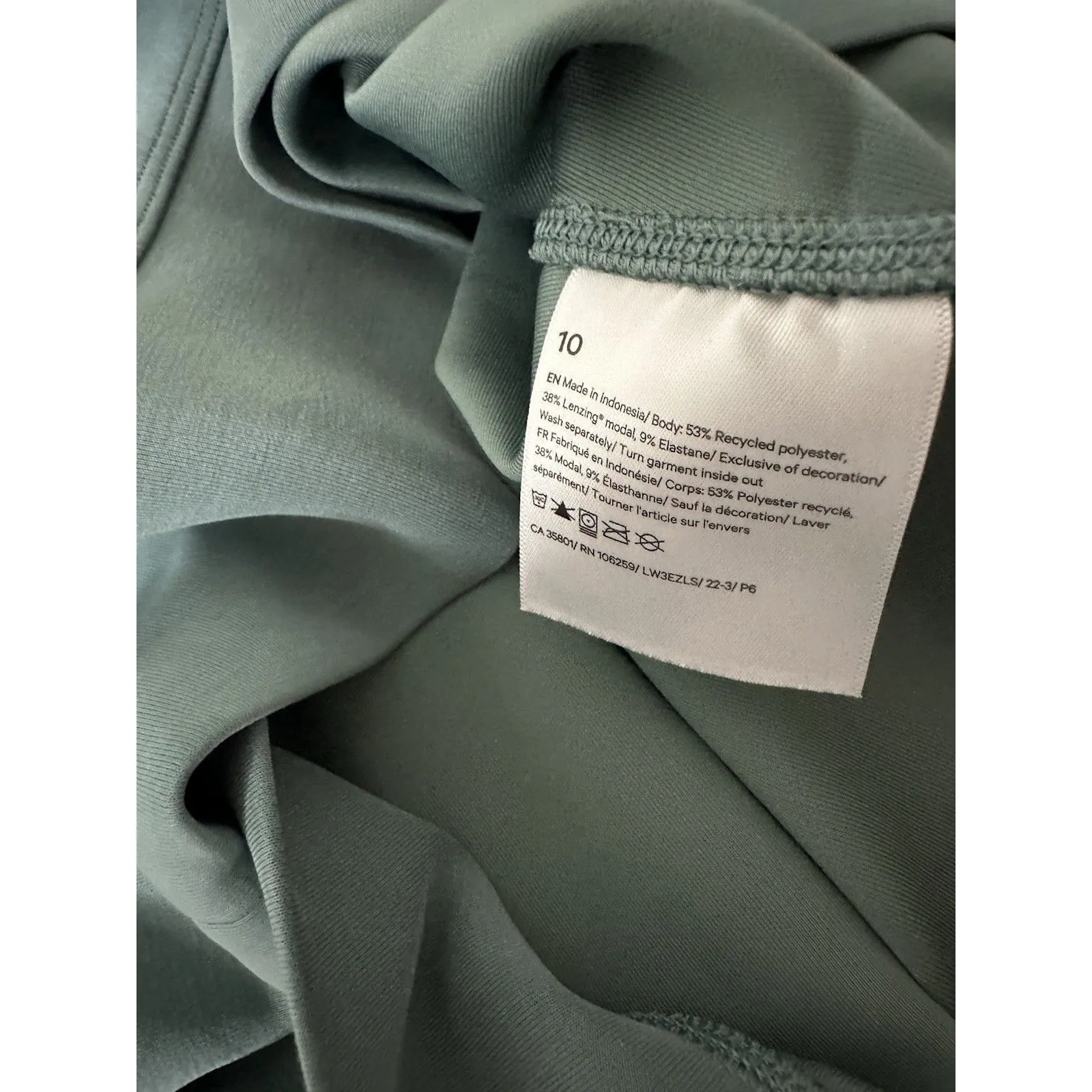 Lululemon Softstreme Perfectly Oversized Cropped Crew Neck Sweater Sz 10 /12 - Image 6