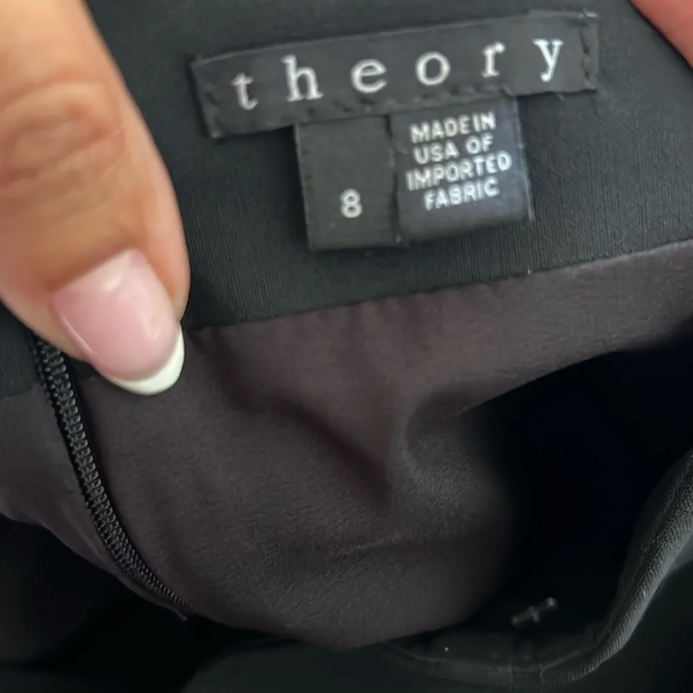 Theory Wool Blend Pencil Skirt - Image 4