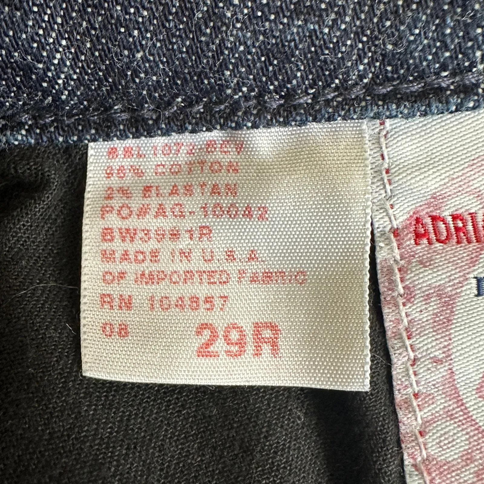 Adriano Goldschmied The Club Bootcut Jeans Womens 29R Dark Wash Stretch Retro Blue Size 8 - Image 6