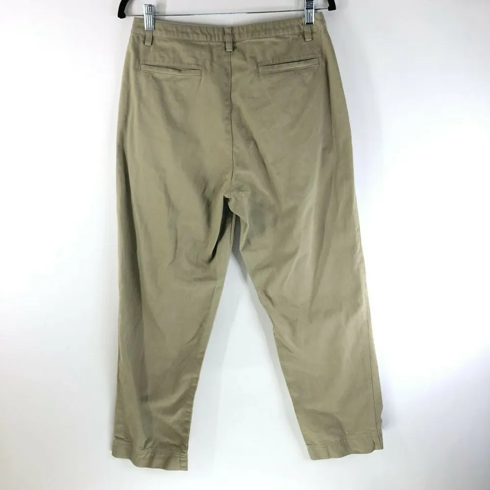 REI Womens Khaki Pants High Waist Straight Leg Cotton Beige Size 12 Tan - Image 3