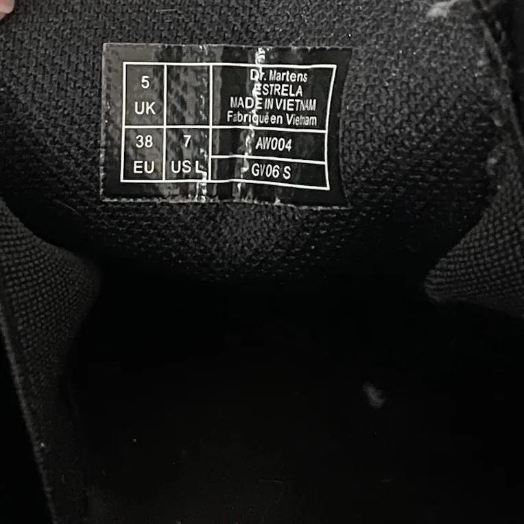 Dr. Martens AW004 Estrela Shoes Black Leather Women's US Sz 7, EU 38 Grunge - Image 10