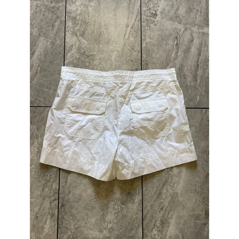 J. Crew NWT Flawed White Drawstring Waist Low Rise Chino Shorts 100% Cotton 12 - Image 2