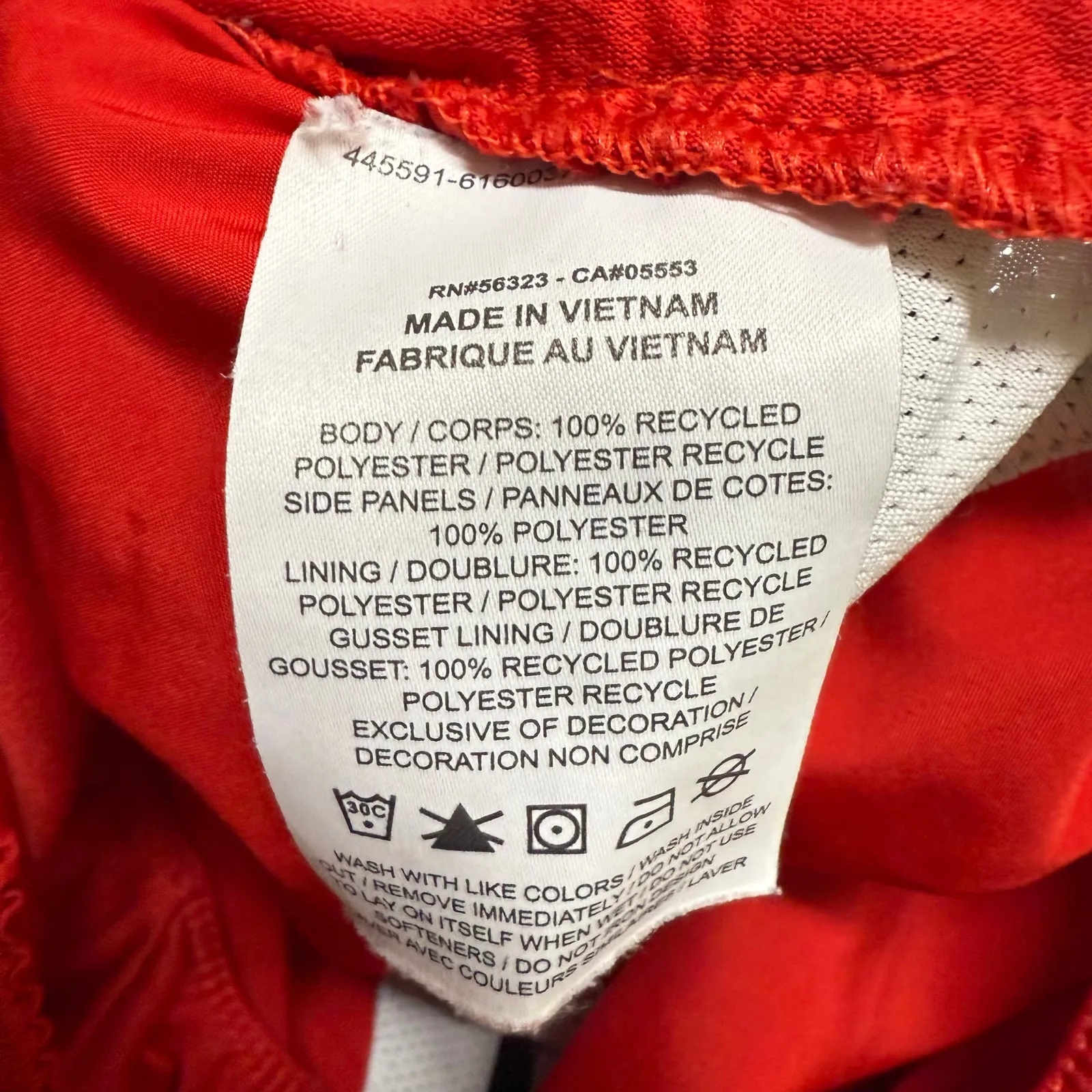 Nike Womens Shorts M Red Running Short Athletic Gym Dri-Fit‎ Tempo White Black - Image 12