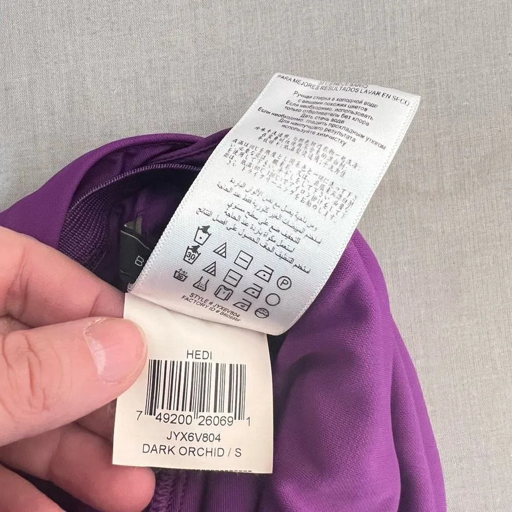 Bcbgmaxazria hedi dark orchid front slit gown size small - Image 13