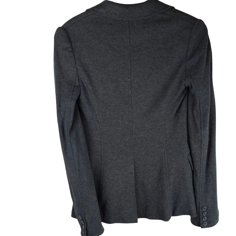 Aritzia Talula Womens Grey Pima Cotton Blazer Jacket‎ Sz 00 - Image 5