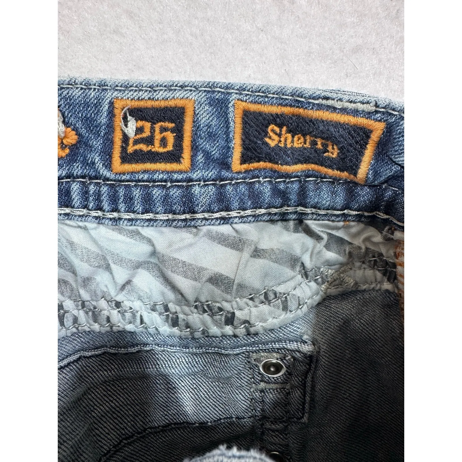 Rock Revival Sherry Skinny Jeans Medium Wash Embroidered Flap‎ Pocket Women's 26 - Image 5