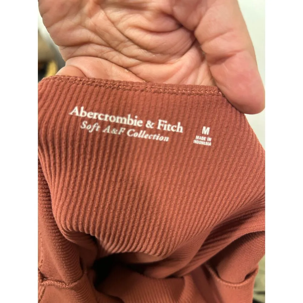 Abercrombie & Fitch Ribbed Midi Tank Dress Salmón Pink M - Image 5