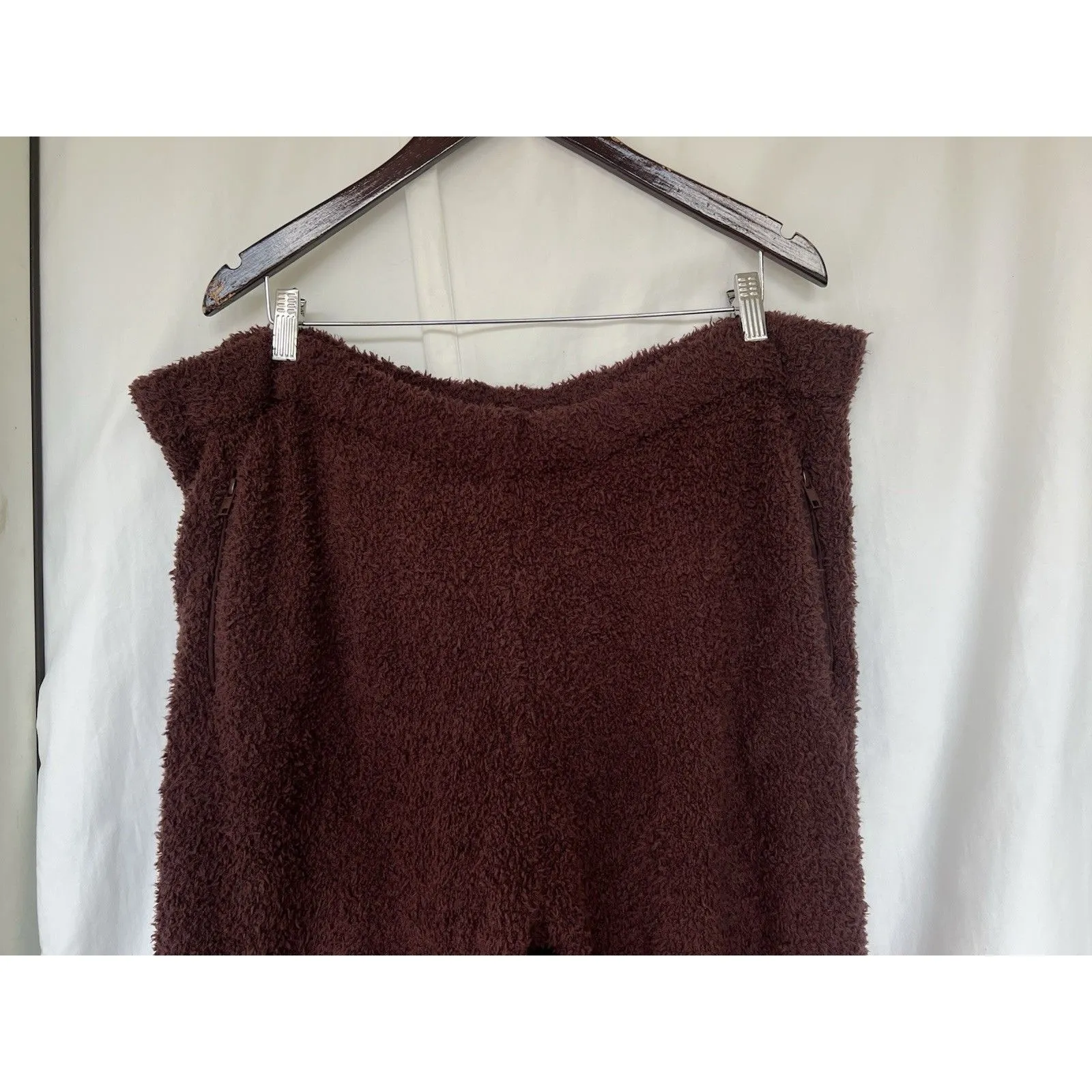 SKIMS Cozy Knit Boucle Jogger Teddy Brown Drawstrings Lounge Stretch Size 4X/5X - Image 3