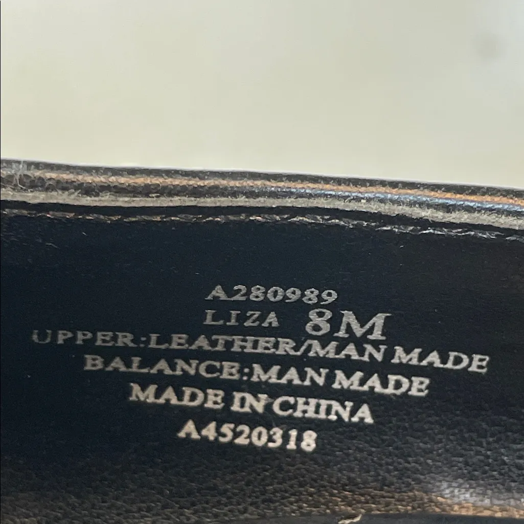 LOGO Lori Goldstein Women’s Liza Leather Reptile Embossed Black Pointed Heels - Image 9