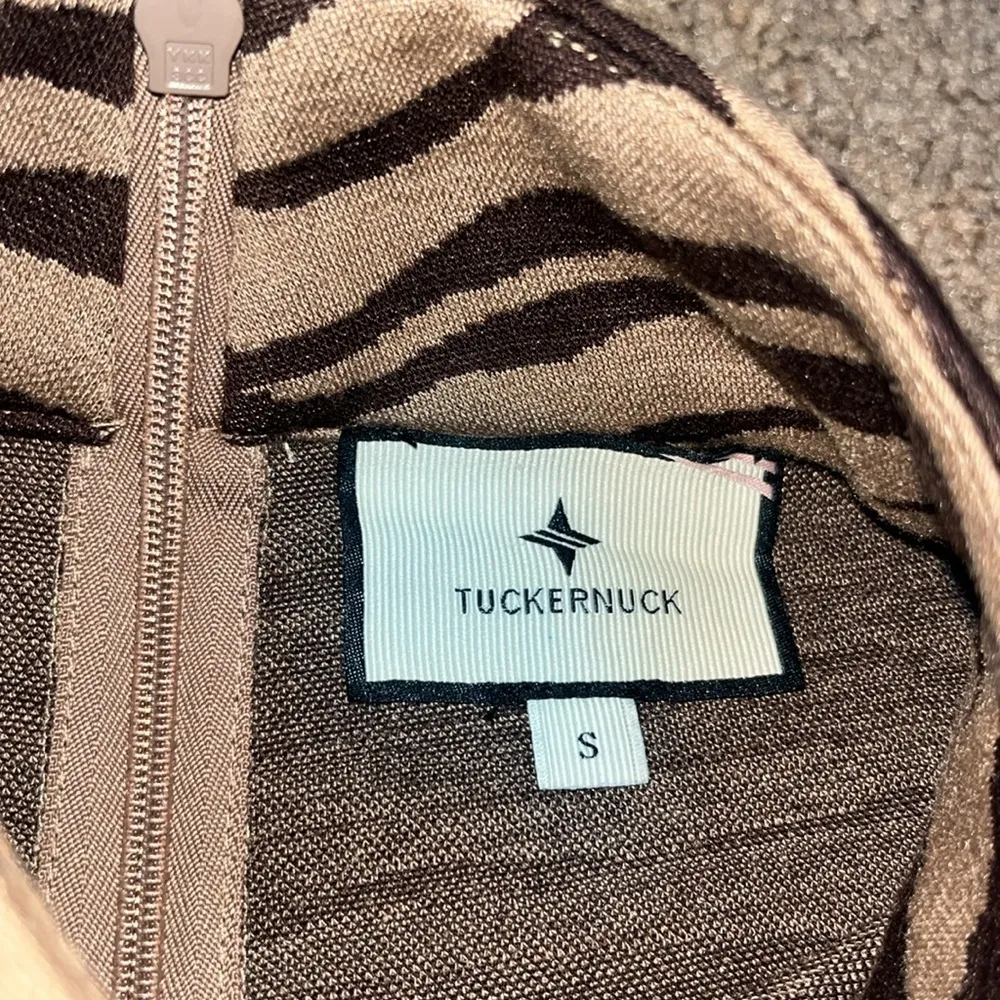 Tuckernuck Ellie Striped‎ Mock Neck Knit Dress Tiger Small - Image 7