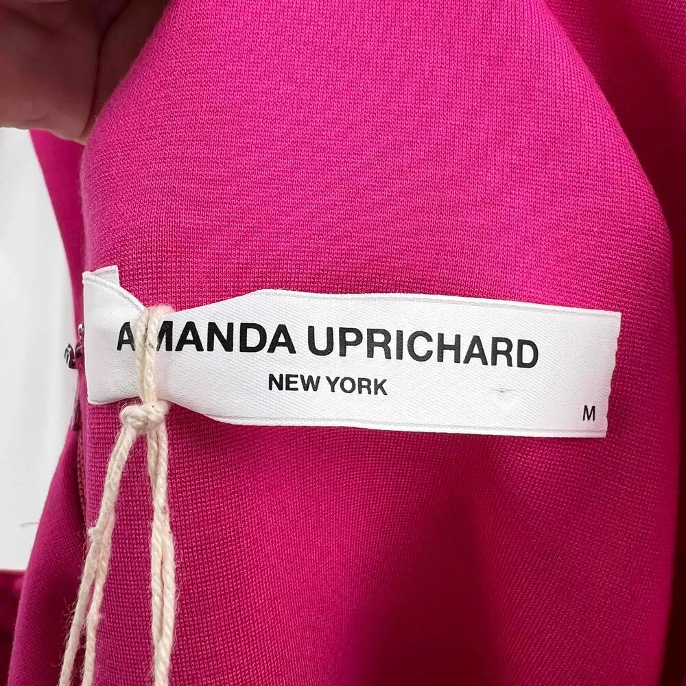 Amanda Uprichard Fuchsia Ruffled Hem Sleeveless V Neck Dress Womens Medium New - Image 7
