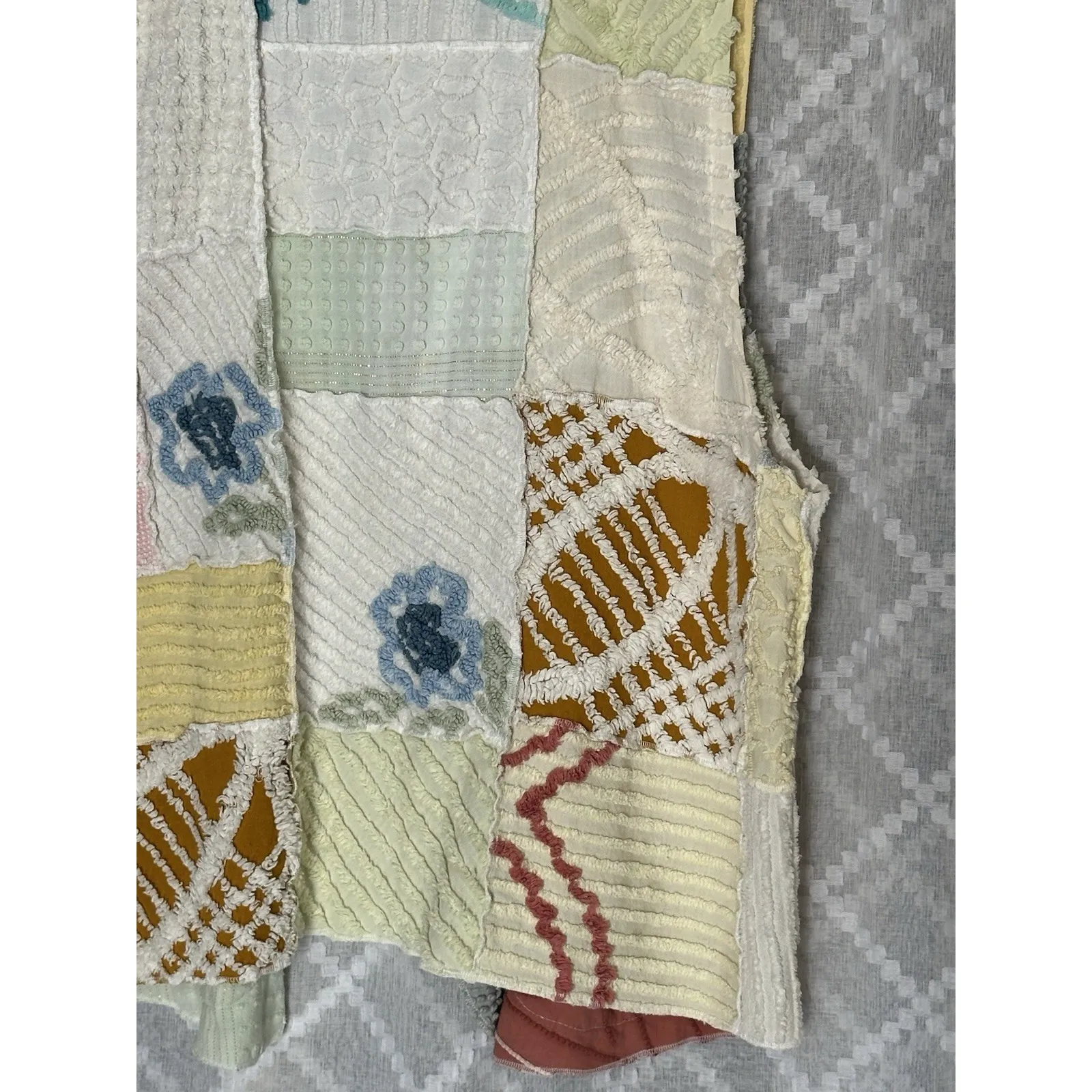 Handmade Patchwork Vest Reversible Open Front Boho Folk Art Layering Size undefined - Image 7