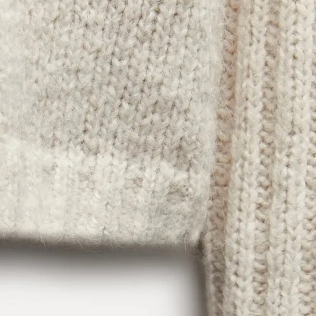 NWT ZARA BLOGGERS FAVE CROP SWEATER WITH WOOL & ALPACA BLEND HOODED - Image 5