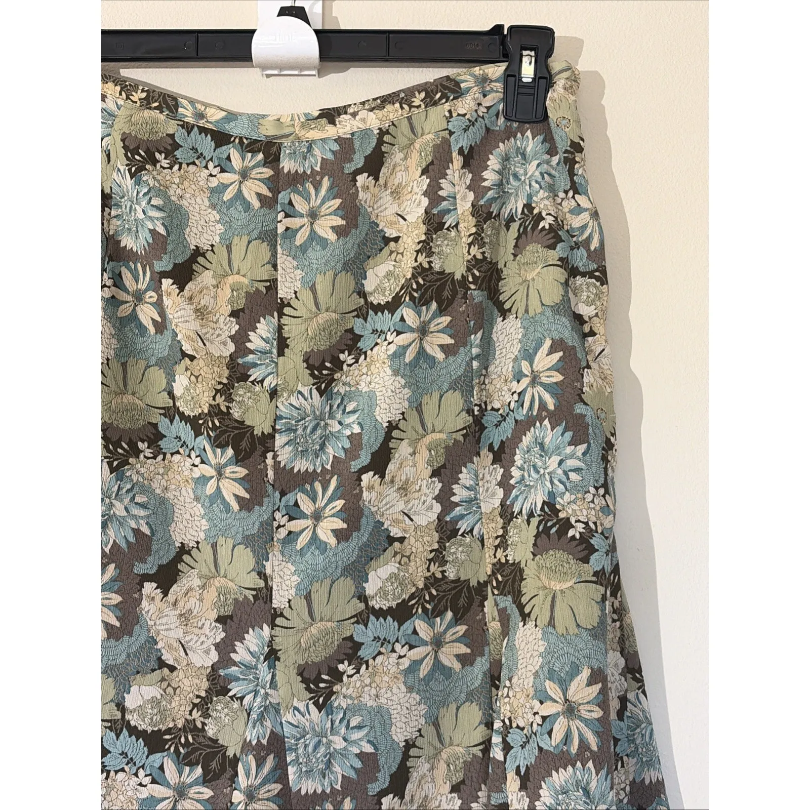 Axcess Liz Claiborne Allover Floral Flower Boho Cottagecore Aline Skirt Women 12 - Image 3